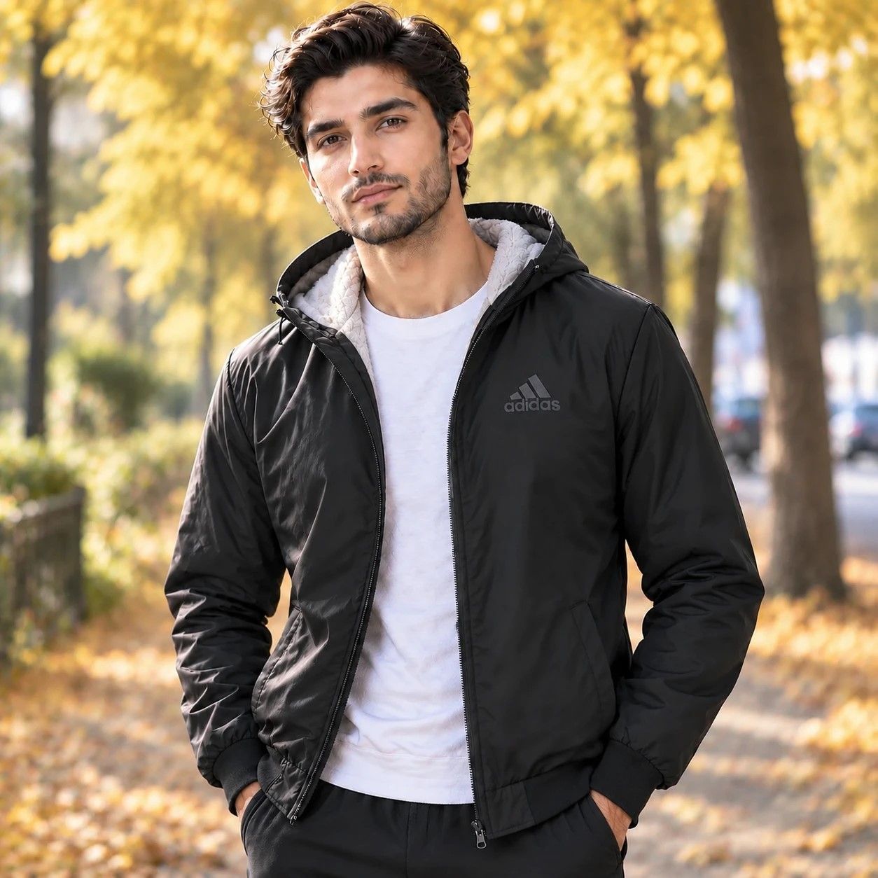 سوییشرت مردانه مشکی داخل تمام خز